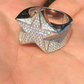 Handmade 3-D Star Hip Hop Pinky Ring  customdiamjewel   