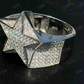 Handmade 3-D Star Hip Hop Pinky Ring  customdiamjewel   