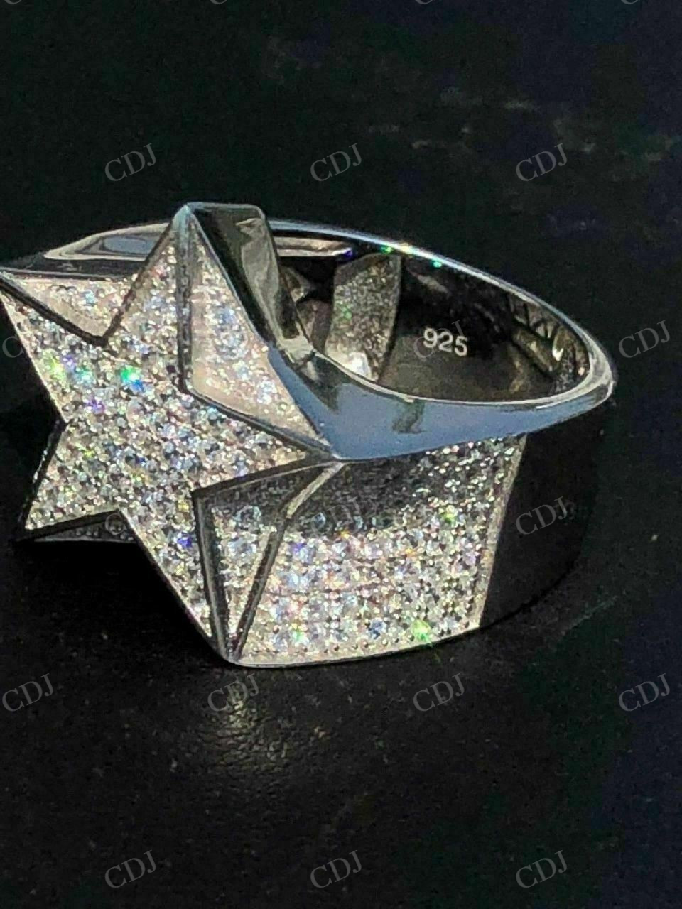 Handmade 3-D Star Hip Hop Pinky Ring  customdiamjewel   