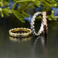Three-Tone Lab-Grown Diamond Band Set