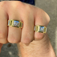Mens 14k Gold Two Tone Hip Hop Ring  customdiamjewel   