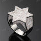 Hip Hop Moissanite Iced Out Star Ring  CustomDiamJewel   