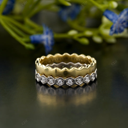 Two-Tone Lab-Grown Diamond Pavé Band