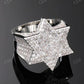 Hip Hop Moissanite Iced Out Star Ring  CustomDiamJewel   