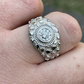 Mens Iced Out Moissanite Nugget Hip Hop Ring  customdiamjewel   