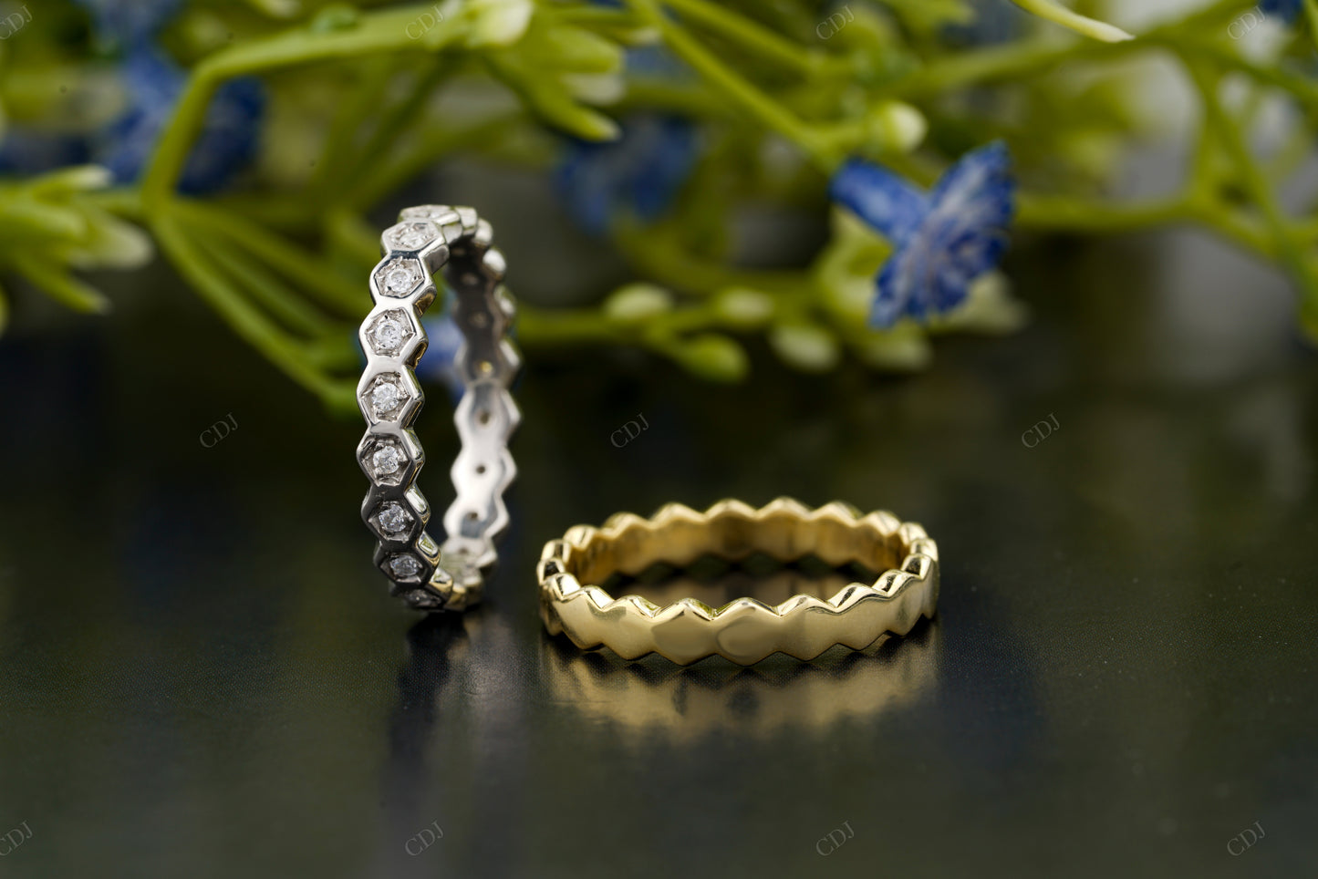 Two-Tone Lab-Grown Diamond Pavé Band