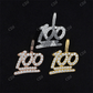 Hip Hop Iced Out Diamond 100 Score Pendant  customdiamjewel   