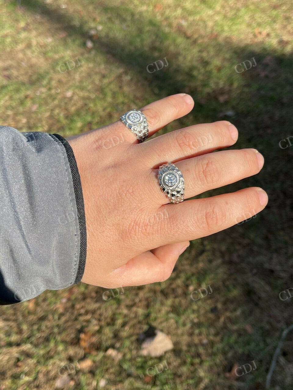 Mens Iced Out Moissanite Nugget Hip Hop Ring  customdiamjewel   