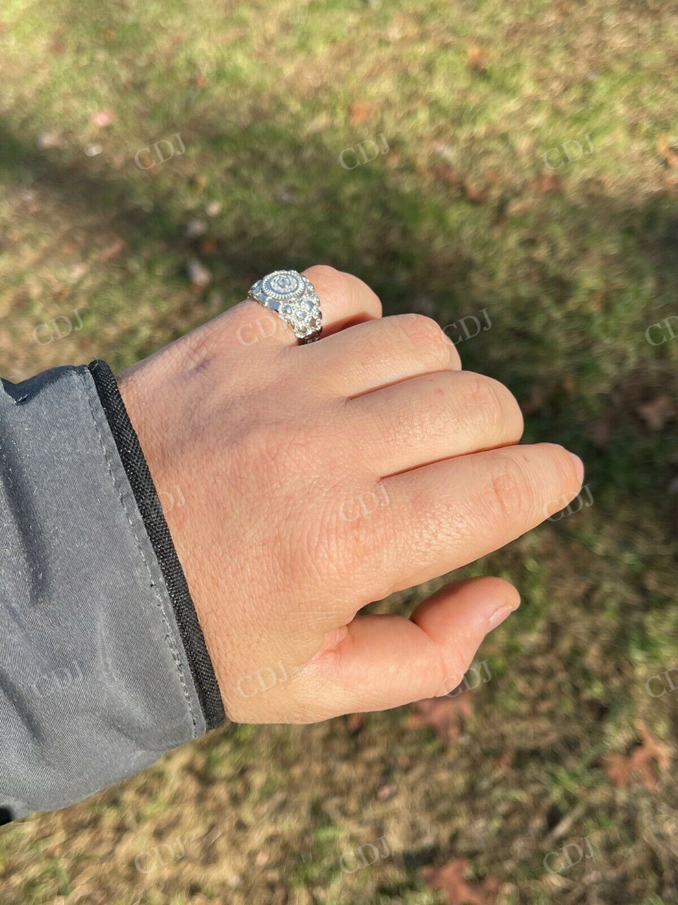 Mens Iced Out Moissanite Nugget Hip Hop Ring  customdiamjewel   