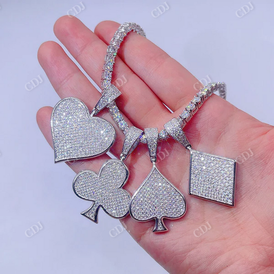 Pass Diamond Tester Card Symbol Pendant  customdiamjewel   