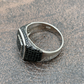 Classic Black Diamond Square Hip Hop Ring For Men  customdiamjewel   