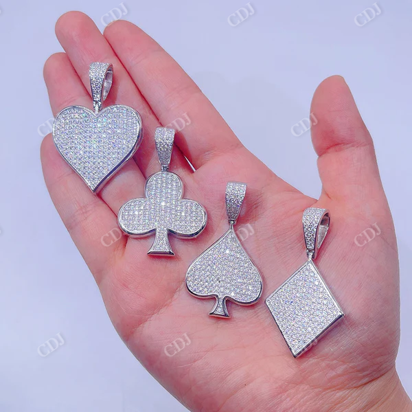 Pass Diamond Tester Card Symbol Pendant  customdiamjewel   