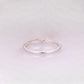Simple Stacking Curved White Gold Wedding Band  customdiamjewel   