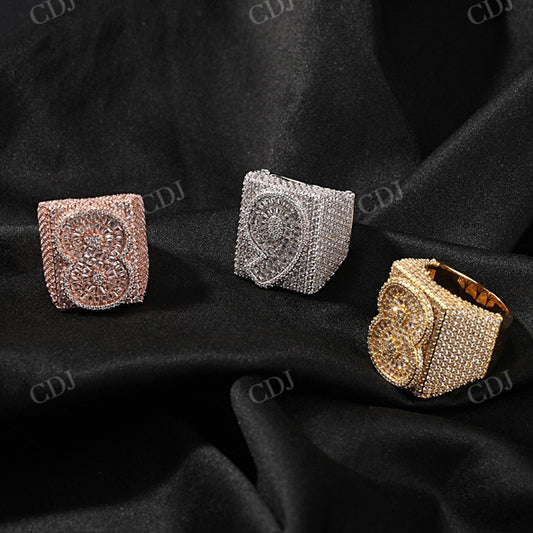Hip Hop Iced Out Custom Letter Ring  CustomDiamJewel   