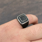 Classic Black Diamond Square Hip Hop Ring For Men  customdiamjewel   