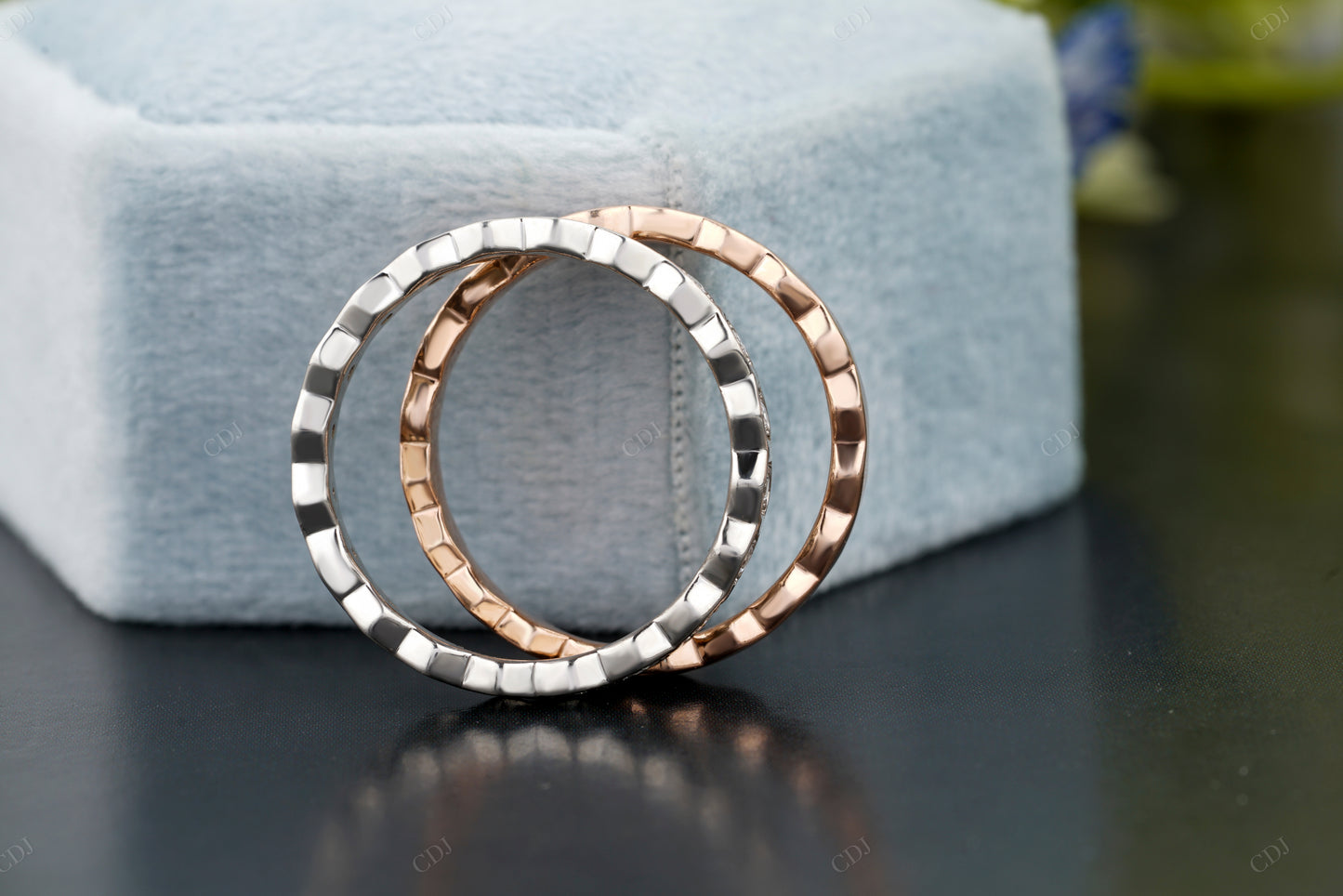 Lab-Grown Diamond Hexagon Wedding Band