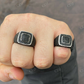 Classic Black Diamond Square Hip Hop Ring For Men  customdiamjewel   