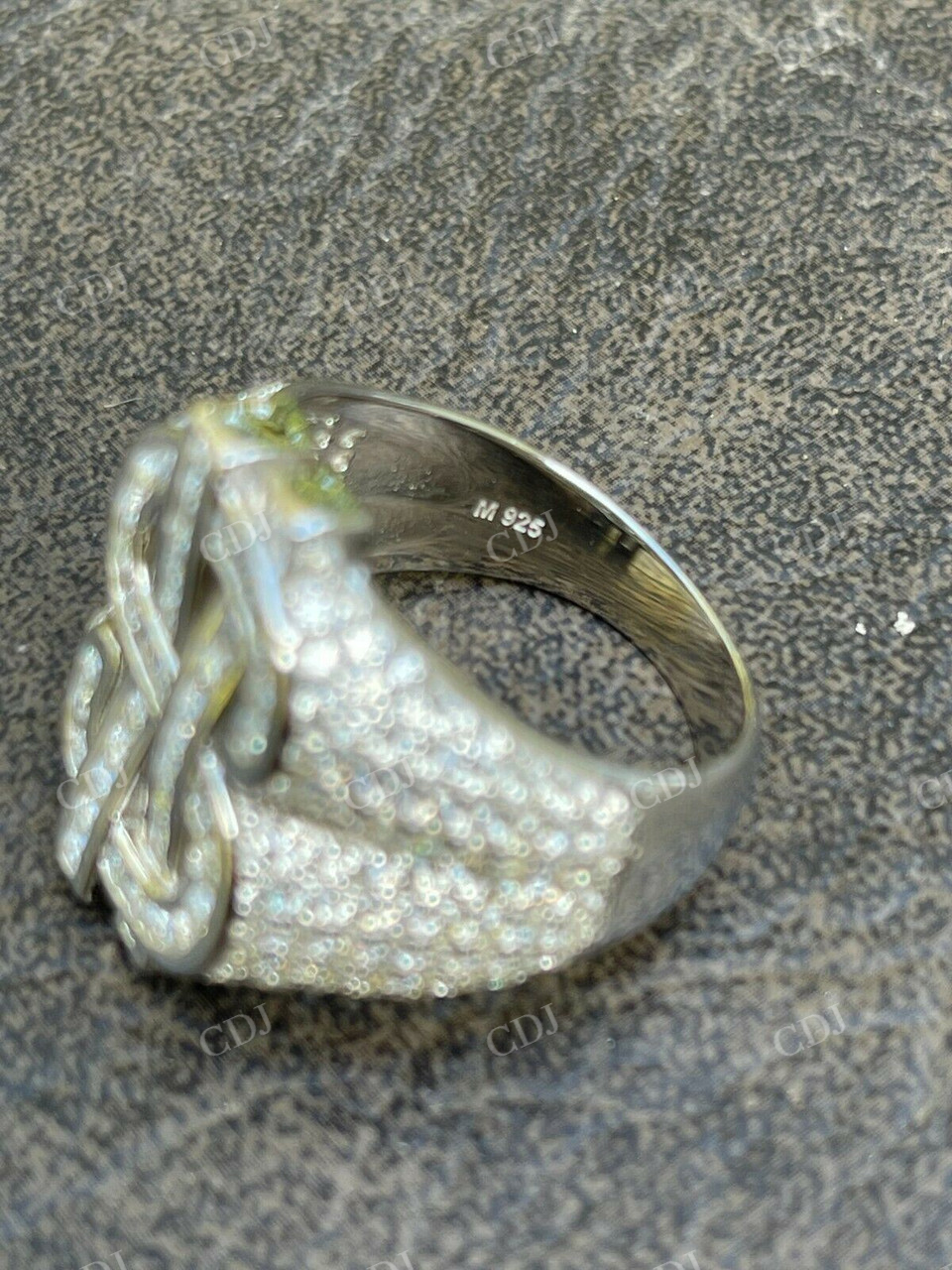 Dollar Sign Diamond Tester Passed Hip Hop Ring  customdiamjewel   