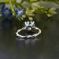 Green Round Gemstone Twisted Shank Ring