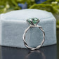Green Round Gemstone Twisted Shank Ring