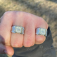 Two Tone Alternating Baguette And Round Square Hip Hop Ring  customdiamjewel   