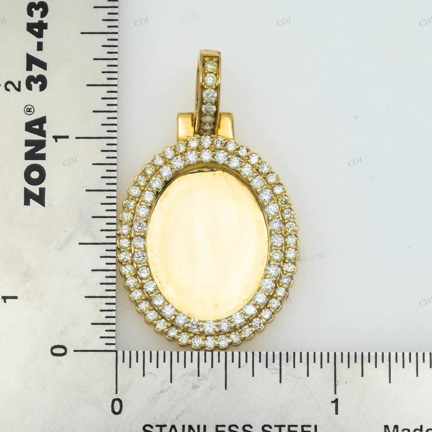 1.4 Inch VVS Moissanite Oval Picture Pendant hip hop jewelry CustomDiamJewel
