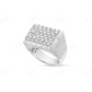 Mens 18k White Gold Baguette Lab Grown Diamond Fashion Ring hip hop jewelry CustomDiamJewel