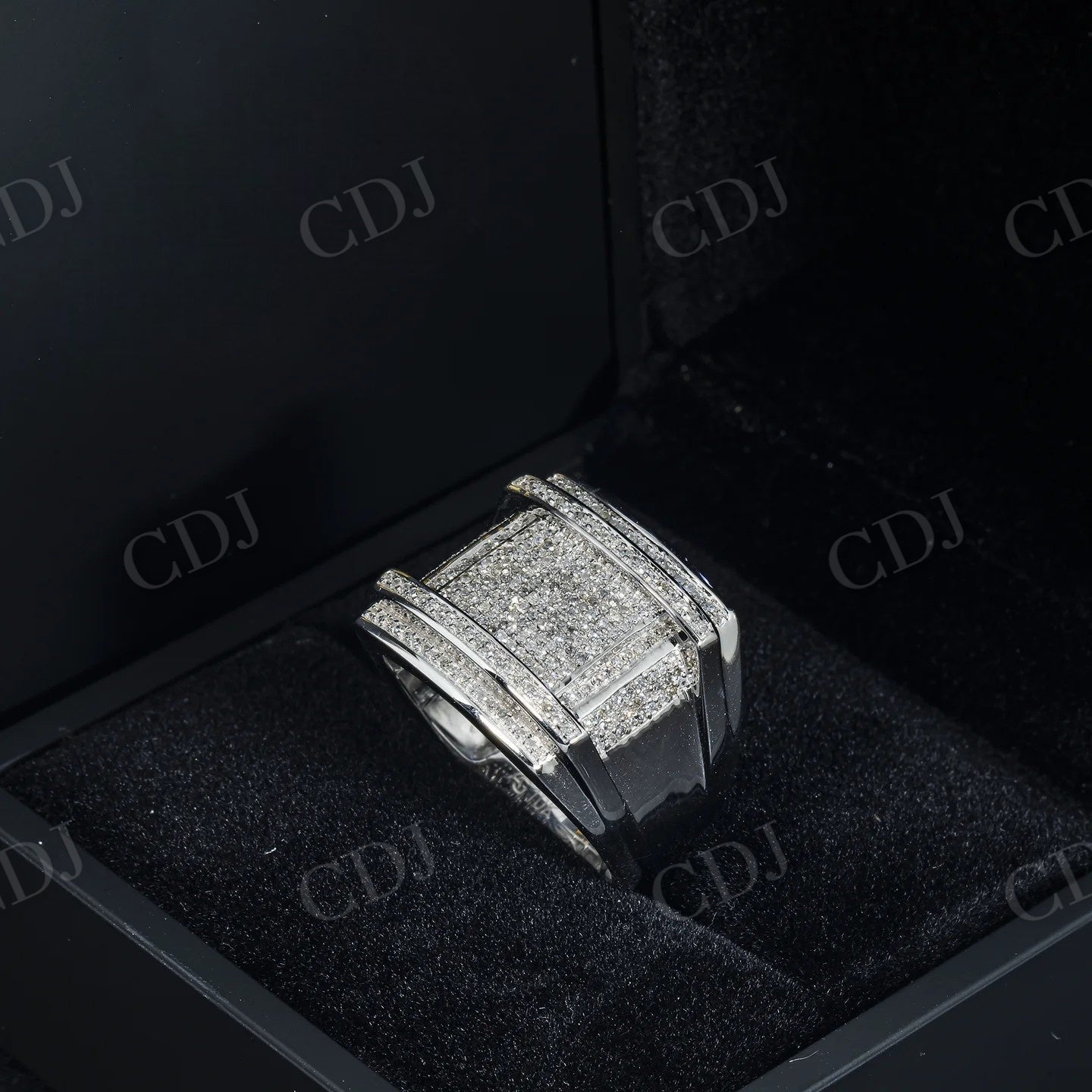 0.70 CTW Iced Out Silver Moissanite Ring Hip Hop Ring customdiamjewel