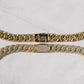 Round Diamond Yellow Gold Cuban Chain Necklace  customdiamjewel   