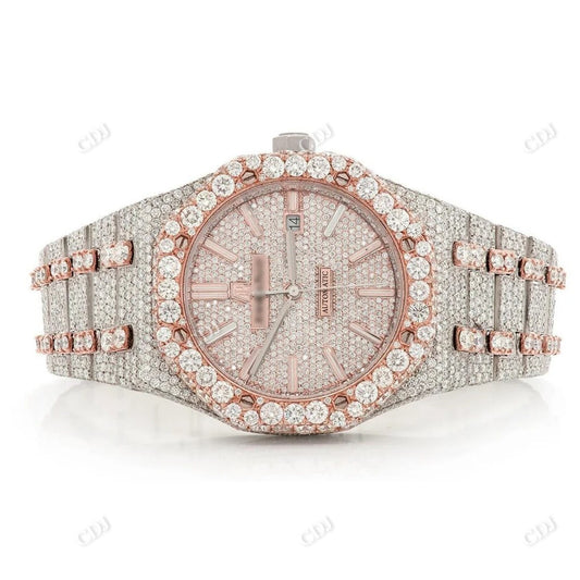 AP Stainless Steel 41mm Moissanite Diamond Watch customdiamjewel
