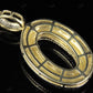 1.4" 0.85 CTW 10K Gold Natural Diamond Initial O Letter Pendant CustomDiamJewel