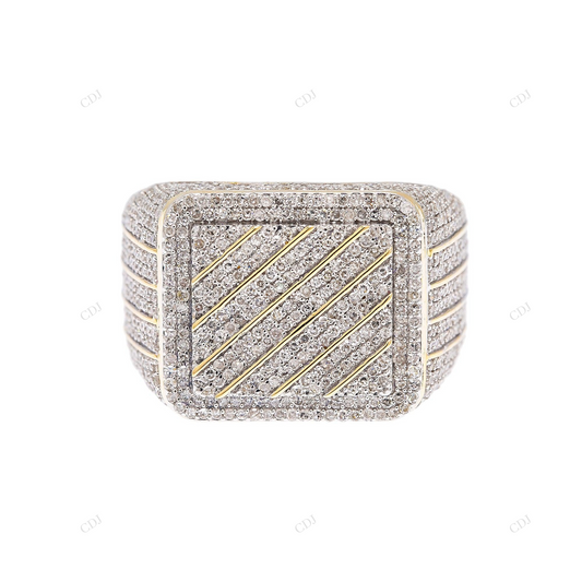 925 Sterling Silver Moissanite Hip Hop Ring hip hop jewelry customdiamjewel