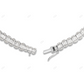 925 Sterling Silver White Gold Plated Tennis Chain CustomDiamJewel