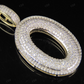 1.4" 0.85 CTW 10K Gold Natural Diamond Initial O Letter Pendant CustomDiamJewel