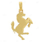 1.5 Inch Sterling Silver Classic Moissanite Horse Pendant CustomDiamJewel