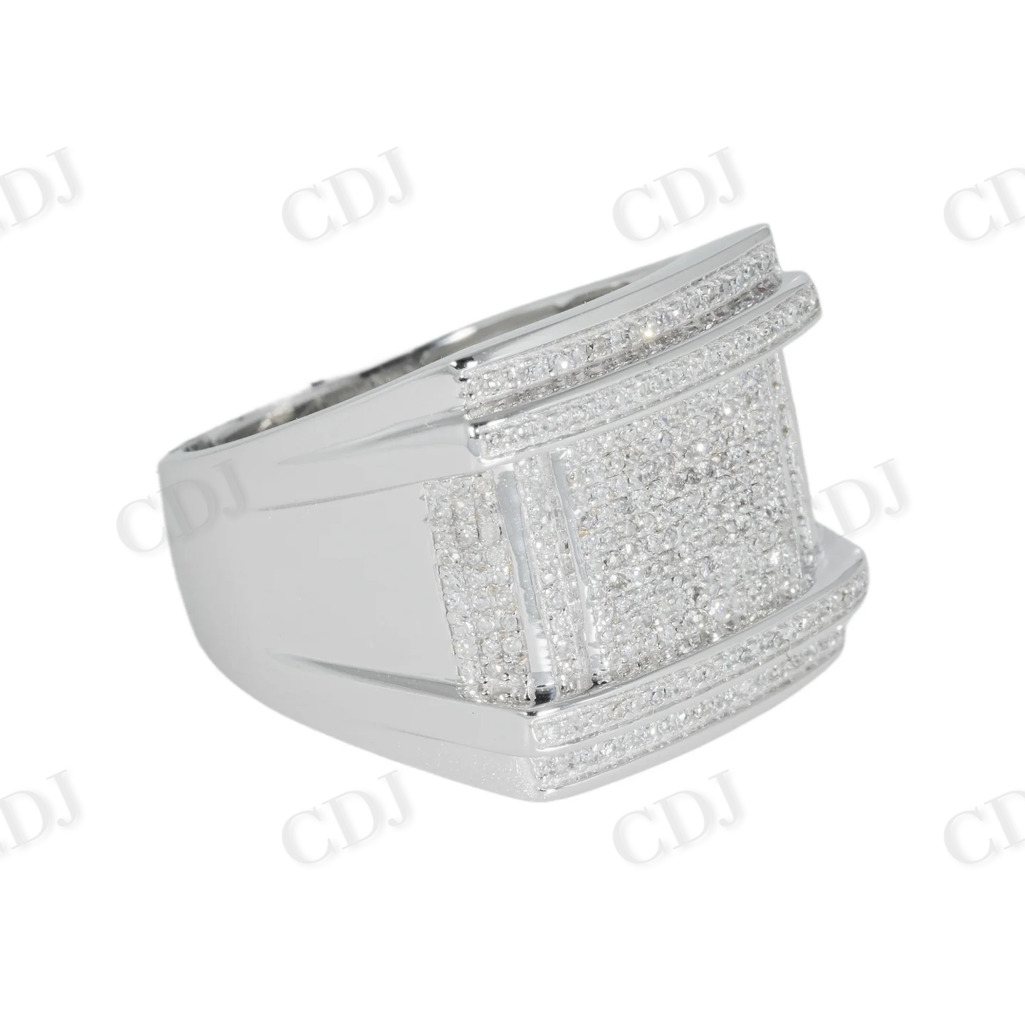 0.70 CTW Iced Out Silver Moissanite Ring Hip Hop Ring customdiamjewel