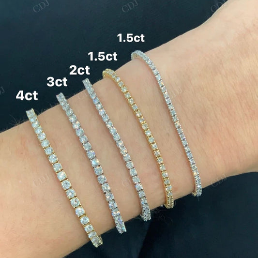 Handmade Lab Grown Diamond Tennis Bracelet customdiamjewel