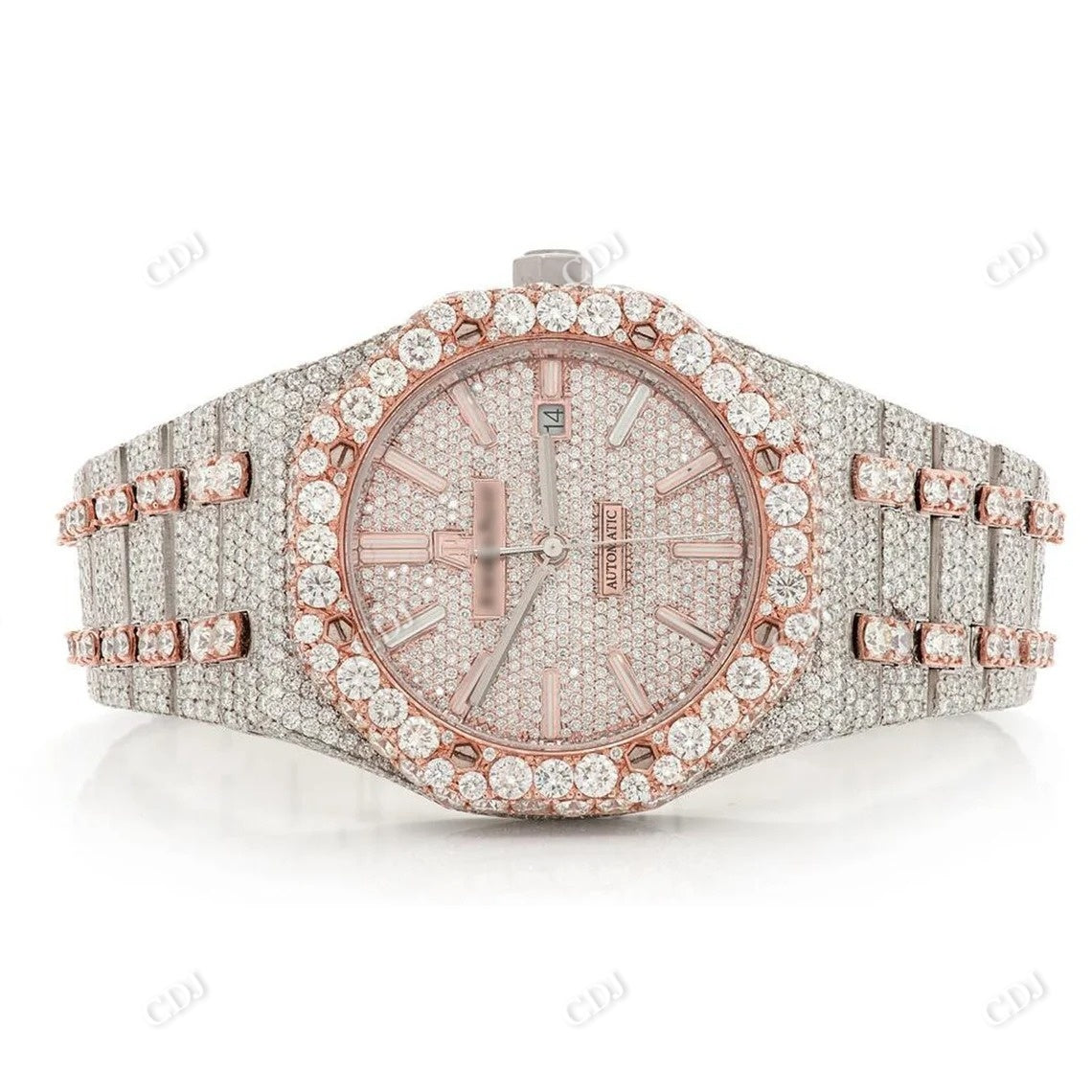 AP Stainless Steel 41mm Moissanite Diamond Watch customdiamjewel