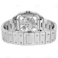 Custom Cartier Skeleton Full White Bust Down Hip Hop Watch customdiamjewel