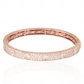 VVS Moissanite Rose Gold Unique Bangle Bracelet For Women CustomDiamJewel