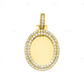 1.4 Inch VVS Moissanite Oval Picture Pendant hip hop jewelry CustomDiamJewel
