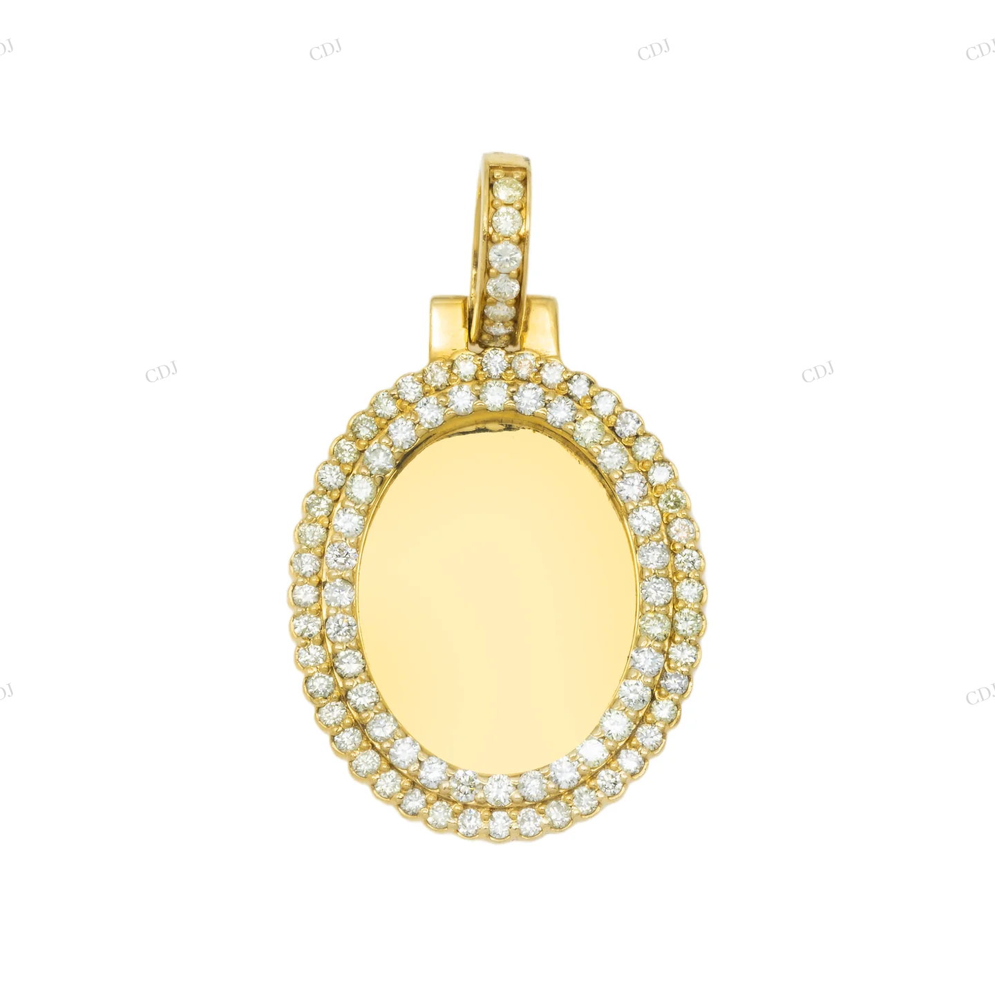 1.4 Inch VVS Moissanite Oval Picture Pendant hip hop jewelry CustomDiamJewel