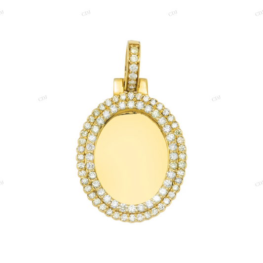 1.4 Inch VVS Moissanite Oval Picture Pendant hip hop jewelry CustomDiamJewel