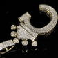 1.5" 0.31 CTW Initial Letter 'C' 10K Gold Diamond Crown Pendant CustomDiamJewel