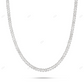 925 Sterling Silver White Gold Plated Tennis Chain CustomDiamJewel