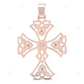 Flower Cross 2.2 Inch Lab Grown Diamond 10K Gold Pendant Hip Hop Pendent CustomDiamJewel