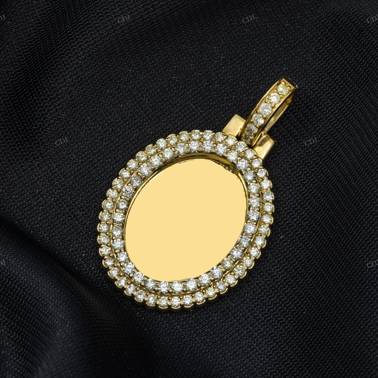1.4 Inch VVS Moissanite Oval Picture Pendant hip hop jewelry CustomDiamJewel