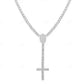Fully Iced Out VVS D Moissanite Crosses Shape Tennis Chain Necklace hip hop jewelry CustomDiamJewel