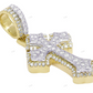 Customized Two Tone Gothic 10k Cross Pendant hip hop jewelry CustomDiamJewel