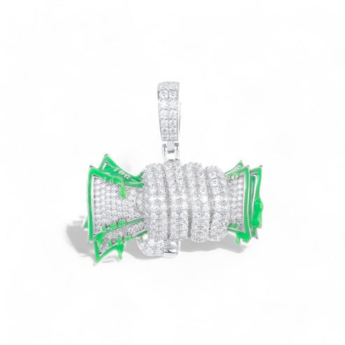 Top Quality VVS D Moissanite Silver Cash Fist Pendant hip hop jewelry CustomDiamJewel